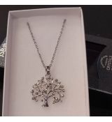 Ocelový náhrdelník s krystaly Swarovski strom života II