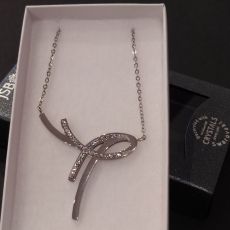 Ocelový náhrdelník s krystaly Swarovski vodopád