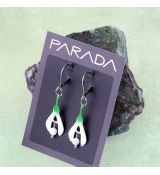 Náušnice smaltované - sněženky