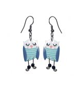 Náušnice smaltované - sovičky II