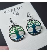 Náušnice smaltované - strom života II