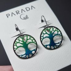 Náušnice smaltované - strom života II