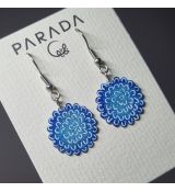 Náušnice smaltované - květinka třapatá