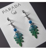 Náušnice smaltované - lístečky