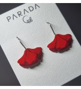 Náušnice smaltované - vlčí máky III