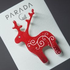 Brož smaltovaná - sobík III