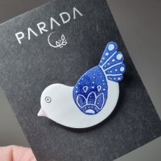 Brož smaltovaná - holubička