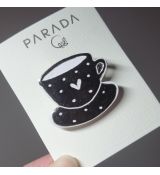 Brož smaltovaná - kávička II