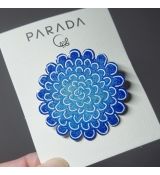 Brož smaltovaná - květinky třapatá