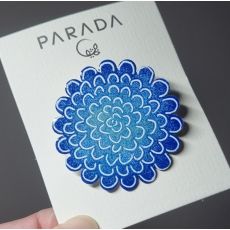 Brož smaltovaná - květinky třapatá