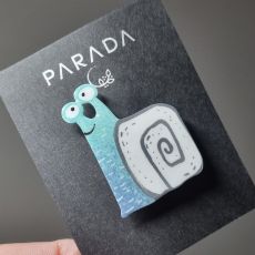 Brož smaltovaná - šneček