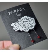 Brož smaltovaná - ovečka II