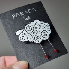 Brož smaltovaná - ovečka II