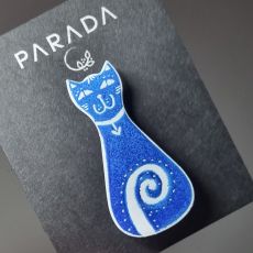 Brož smaltovaná - kočičák