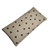 Polštář nahřívací pohankový režný - srdíčka černá