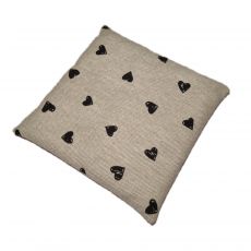Polštář nahřívací pohankový MINI - srdíčka černá