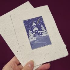 Blahopřání vánoční - ruční papír 11