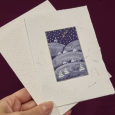 Blahopřání vánoční - ruční papír 12