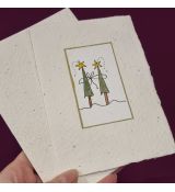 Blahopřání vánoční - ruční papír 14