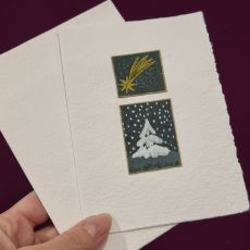 Blahopřání vánoční - ruční papír 15