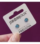 Náušnice Crystals by Preciosa 8mm - Aqua