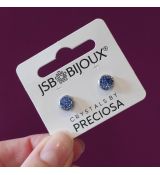 Náušnice Crystals by Preciosa 8mm - Light sapphire