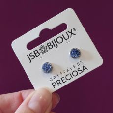 Náušnice Crystals by Preciosa 8mm - Light sapphire