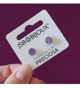 Náušnice Crystals by Preciosa 8mm - Violet