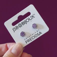 Náušnice Crystals by Preciosa 8mm - Violet