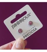 Náušnice Crystals by Preciosa 8mm - Rosa