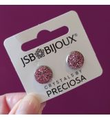 Náušnice Crystals by Preciosa 12mm - Rosa