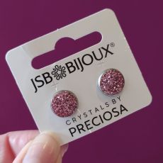 Náušnice Crystals by Preciosa 12mm - Rosa