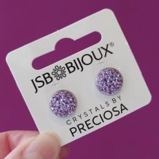 Náušnice Crystals by Preciosa 12mm - Violet