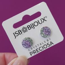 Náušnice Crystals by Preciosa 12mm - Violet/Chrysolite