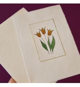 Blahopřání ruční papír - tulipány II