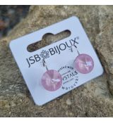 Náušnice RIVOLI klapky 12mm - IGNITE Soft Rose
