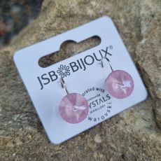 Náušnice RIVOLI klapky 12mm - IGNITE Soft Rose