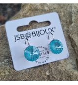 Náušnice RIVOLI klapky 12mm - NEW paradise blue lux