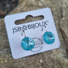 Náušnice RIVOLI klapky 12mm - NEW paradise blue lux