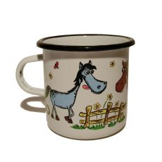 Smaltovaný hrneček KŮŇ - 200 ml